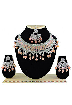 Stone Studded Choker Necklace Set