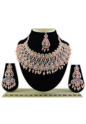 Stone Studded Choker Necklace Set
