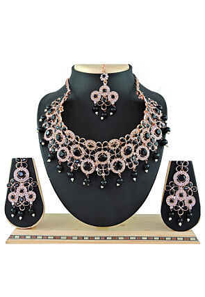Stone Studded Choker Necklace Set