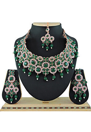 Stone Studded Choker Necklace Set