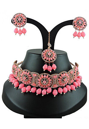 Pink Jewelery Set Buy Dark Pink Jewelery Set For Women Online