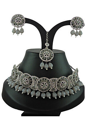 Stone Studded Choker Necklace Set