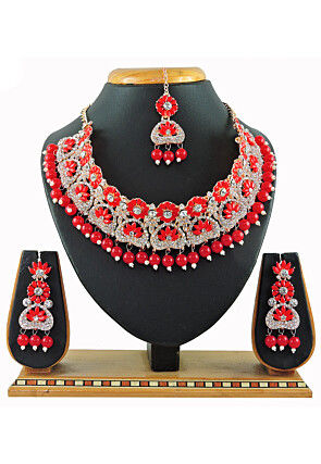 Stone Studded Choker Necklace Set