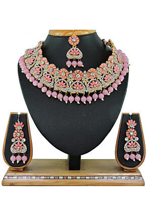 Stone Studded Choker Necklace Set