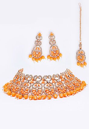 Stone Studded Choker Necklace Set