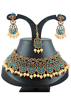 Stone Studded Choker Necklace Set