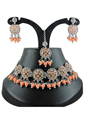 Stone Studded Choker Necklace Set