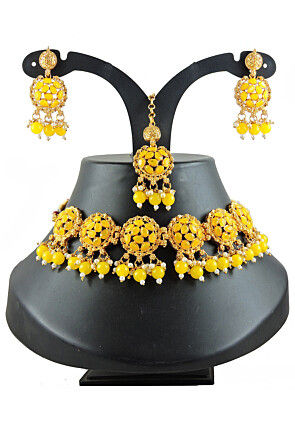 Stone Studded Choker Necklace Set