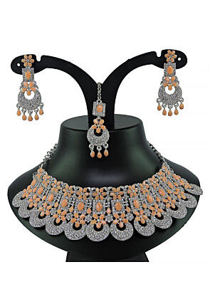 Stone Studded Choker Necklace Set