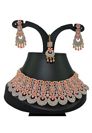 Stone Studded Choker Necklace Set