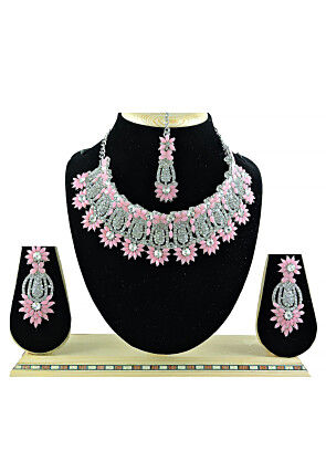 Stone Studded Choker Necklace Set