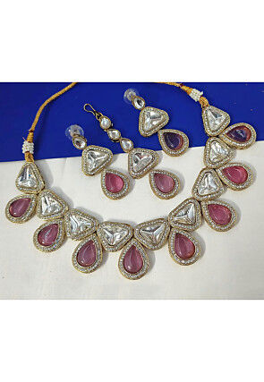 Stone Studded Choker Necklace Set