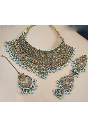 Stone Studded Choker Necklace Set