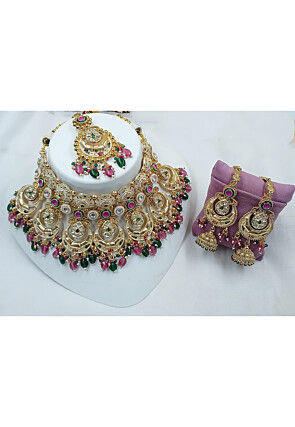Stone Studded Choker Necklace Set