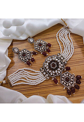 Stone Studded Choker Necklace Set