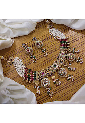 Stone Studded Choker Necklace Set