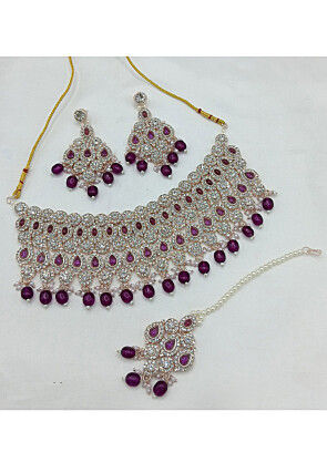 Stone Studded Choker Necklace Set