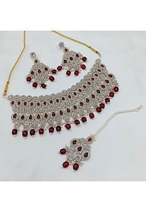 Stone Studded Choker Necklace Set