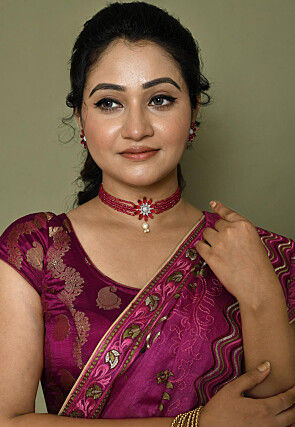 Stone Studded Choker Necklace Set