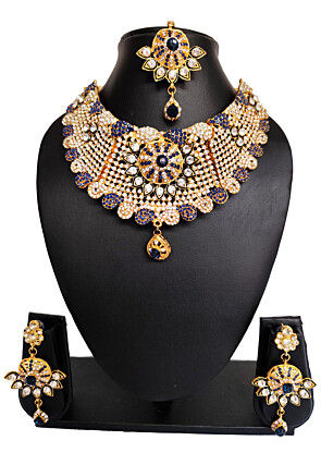 Stone Studded Choker Necklace Set