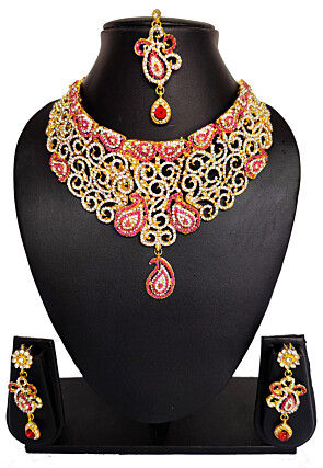 Stone Studded Choker Necklace Set