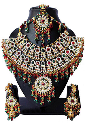 Stone Studded Choker Necklace Set