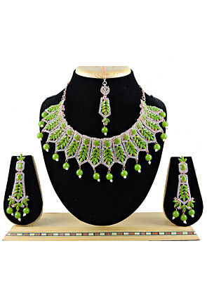 Stone Studded Choker Necklace Set