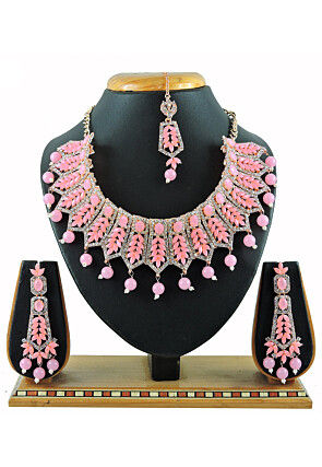 Stone Studded Choker Necklace Set