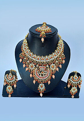 Stone Studded Choker Necklace Set