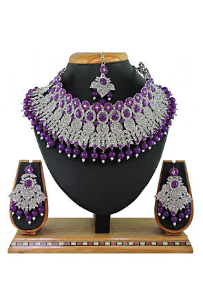 Stone Studded Choker Necklace Set