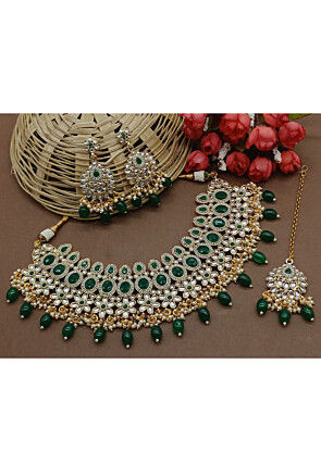 Stone Studded Choker Necklace Set