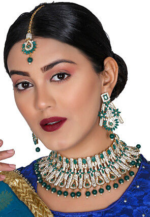 Stone Studded Choker Necklace Set