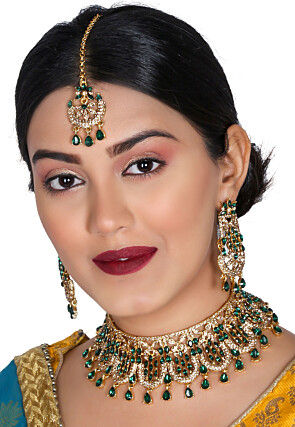 Stone Studded Choker Necklace Set