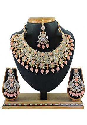 Stone Studded Choker Necklace Set