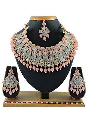 Stone Studded Choker Necklace Set