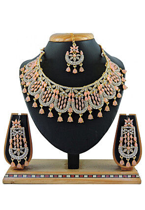 Stone Studded Choker Necklace Set