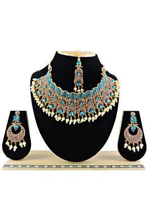 Stone Studded Choker Necklace Set
