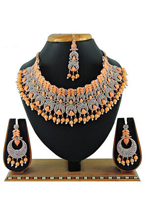 Stone Studded Choker Necklace Set