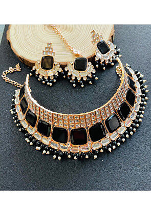 Black Chokers Indian Jewelry Buy Designer Jewelry Set for Women Online Utsav Fashion