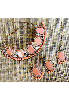 Stone Studded Choker Necklace Set