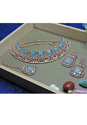 Stone Studded Choker Necklace Set