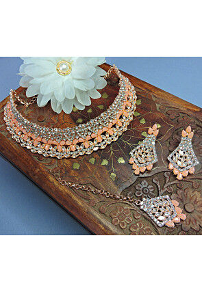 Stone Studded Choker Necklace Set