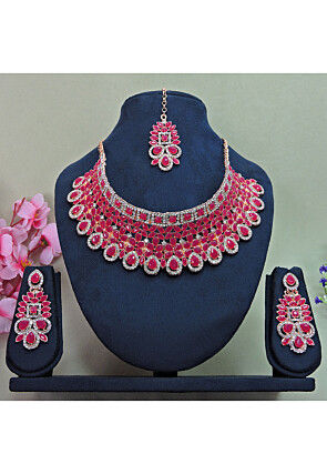 Stone Studded Choker Necklace Set