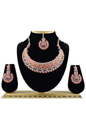 Stone Studded Choker Necklace Set