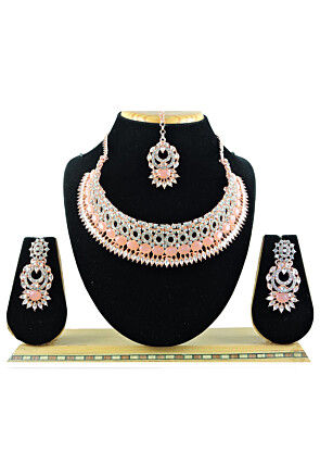 Stone Studded Choker Necklace Set