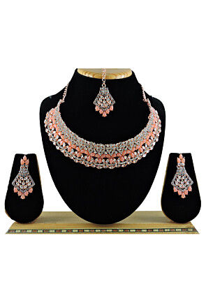 Stone Studded Choker Necklace Set