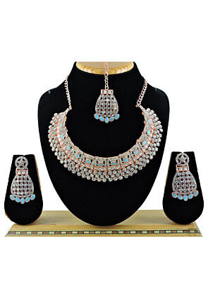 Stone Studded Choker Necklace Set