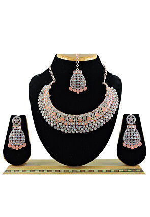 Stone Studded Choker Necklace Set