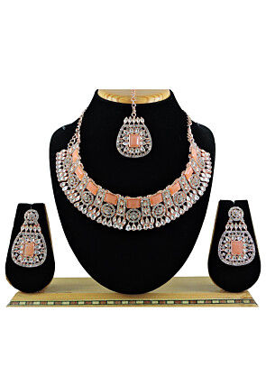 Stone Studded Choker Necklace Set