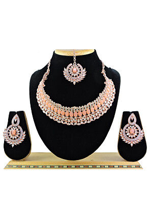 Stone Studded Choker Necklace Set